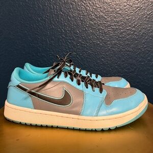 Jordan Blue and Gray Gold Shoes